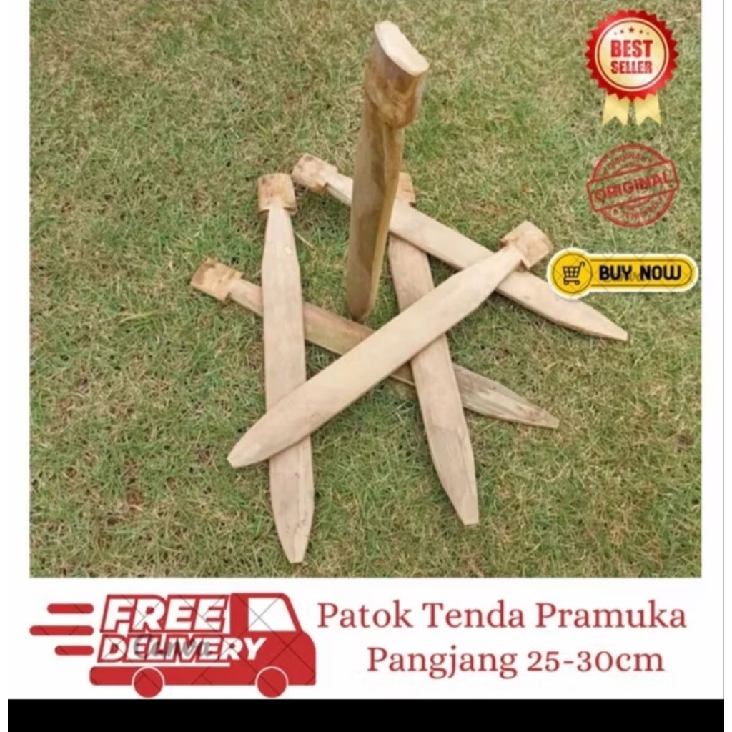 Patok Tenda Pramuka berkualitas isi 4 bonus 1