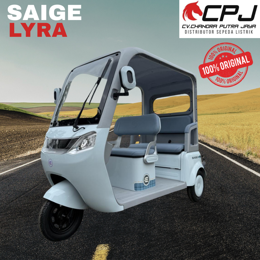 SEPEDA LISTRIK RODA 3 SAIGE LYRA 100% ORIGINAL BERKUALITAS DAN BERGARANSI RESMI ( SAIGE EXOTIC PACIF