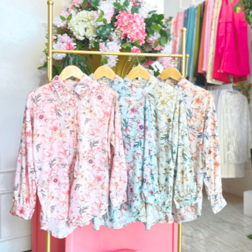 kemeja motif blouse bahan silk motif bunga bunga kemeja premium