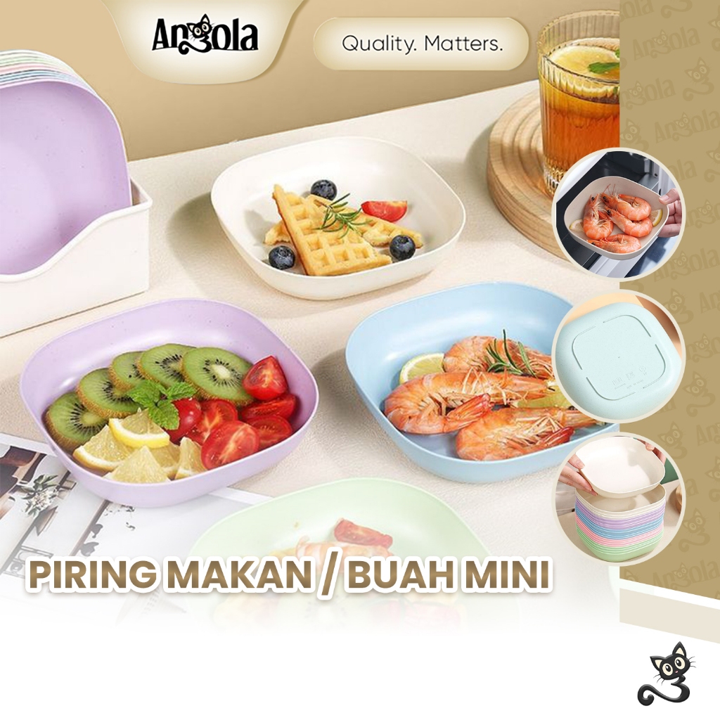 ANGOLA Piring Kurma/Kue Ulang Tahun/Piring Kue Natal/Piring Buah Arisan Estetik L10 Snack/Fruit Plate/Piring Makanan Serbaguna