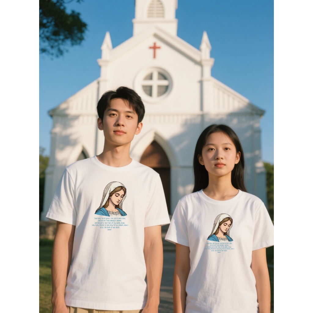 Kaos Bunda Maria Hail Mary Kaos Doa Salam Maria Kaos Katolik