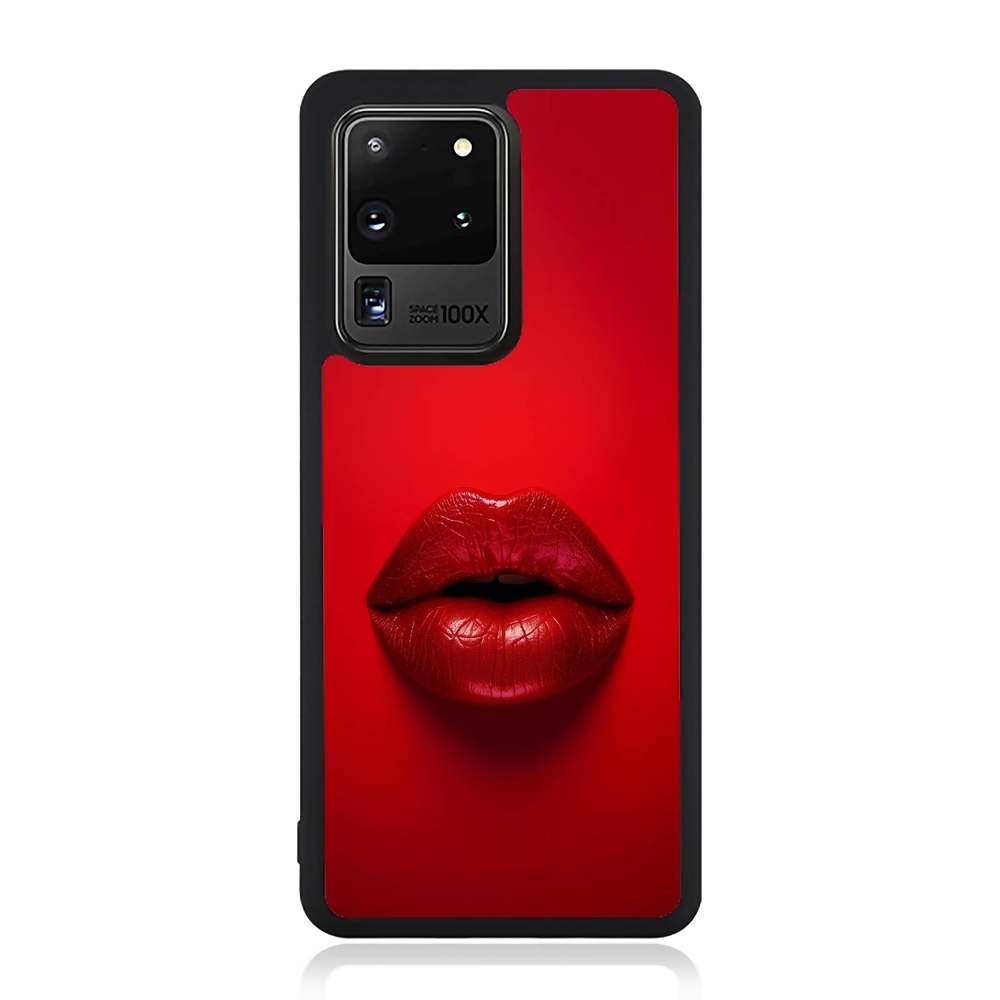 Case Samsung Note 20 10 9 8 7 Plus ultra Lite TPU  Softcase Custom Lips Kiss Lipstick