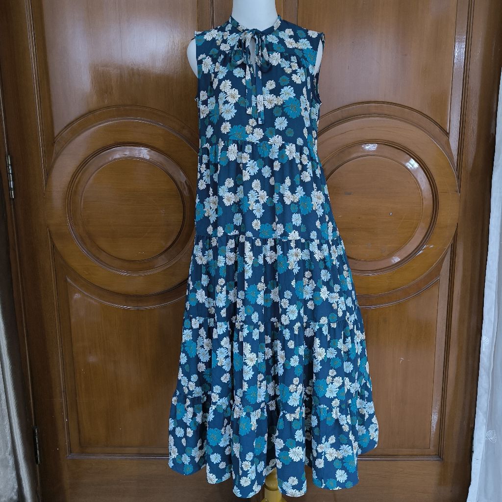 long dress bunga uniqlo paul & joe