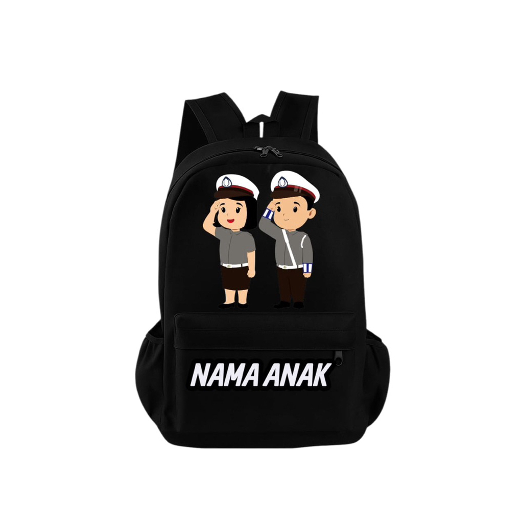 Tas Ransel backpack sekolah anak Gambar polisi- Tas Backpack sekolah Anak SD TK / Tas gambar polisi 