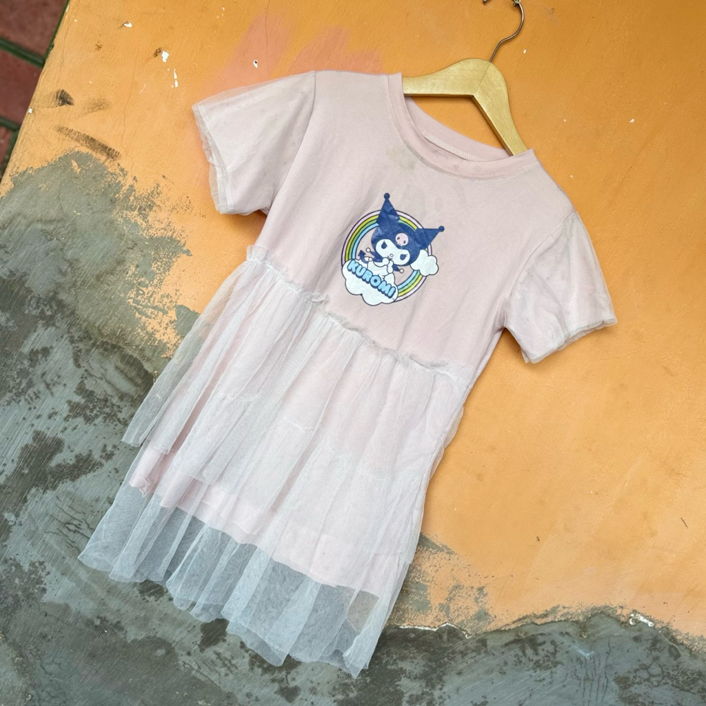 preloved dress tutu kuromi anak 5-6 tahun