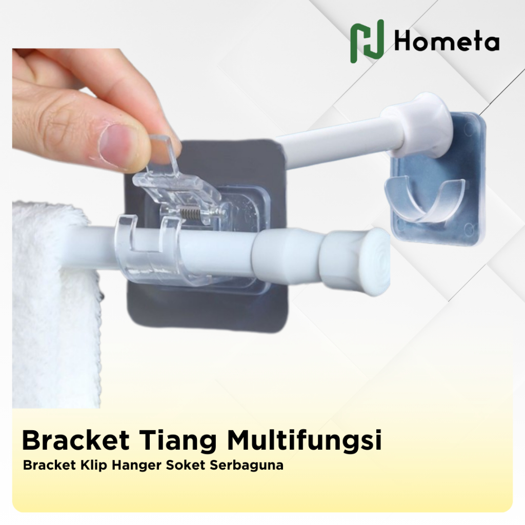 TIANG GORDEN DAN BRACKET SERBAGUNA fleksibel tirai tiang pipa / tiang shower / Bracket tiang