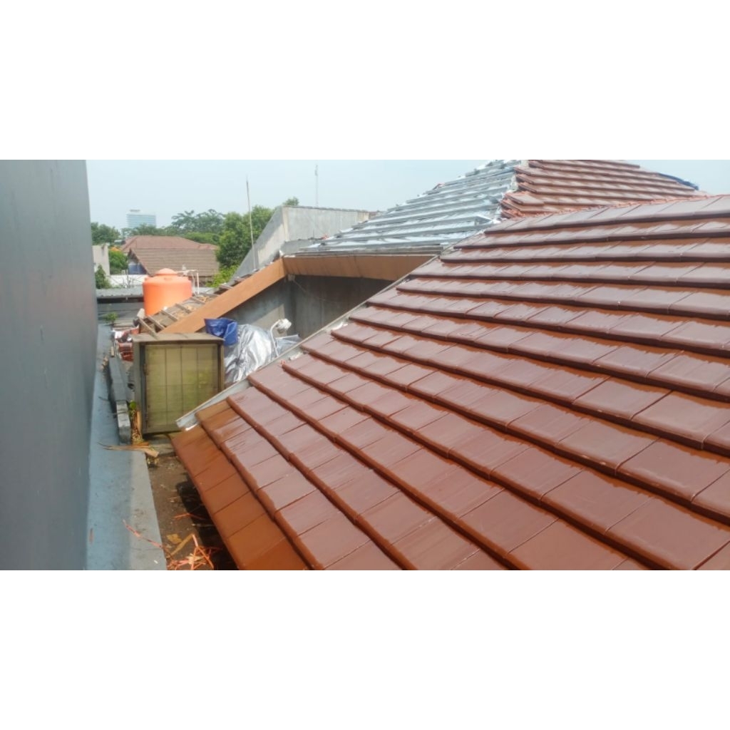 Rangka atap baja ringan genteng keramik kanmuri full flat