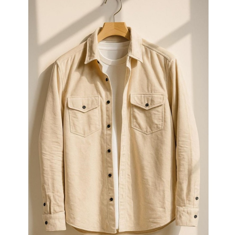 Kemeja Corduroy Pria Lengan Panjang Double Pocket||Overshirt Corduroy Kotrean Style