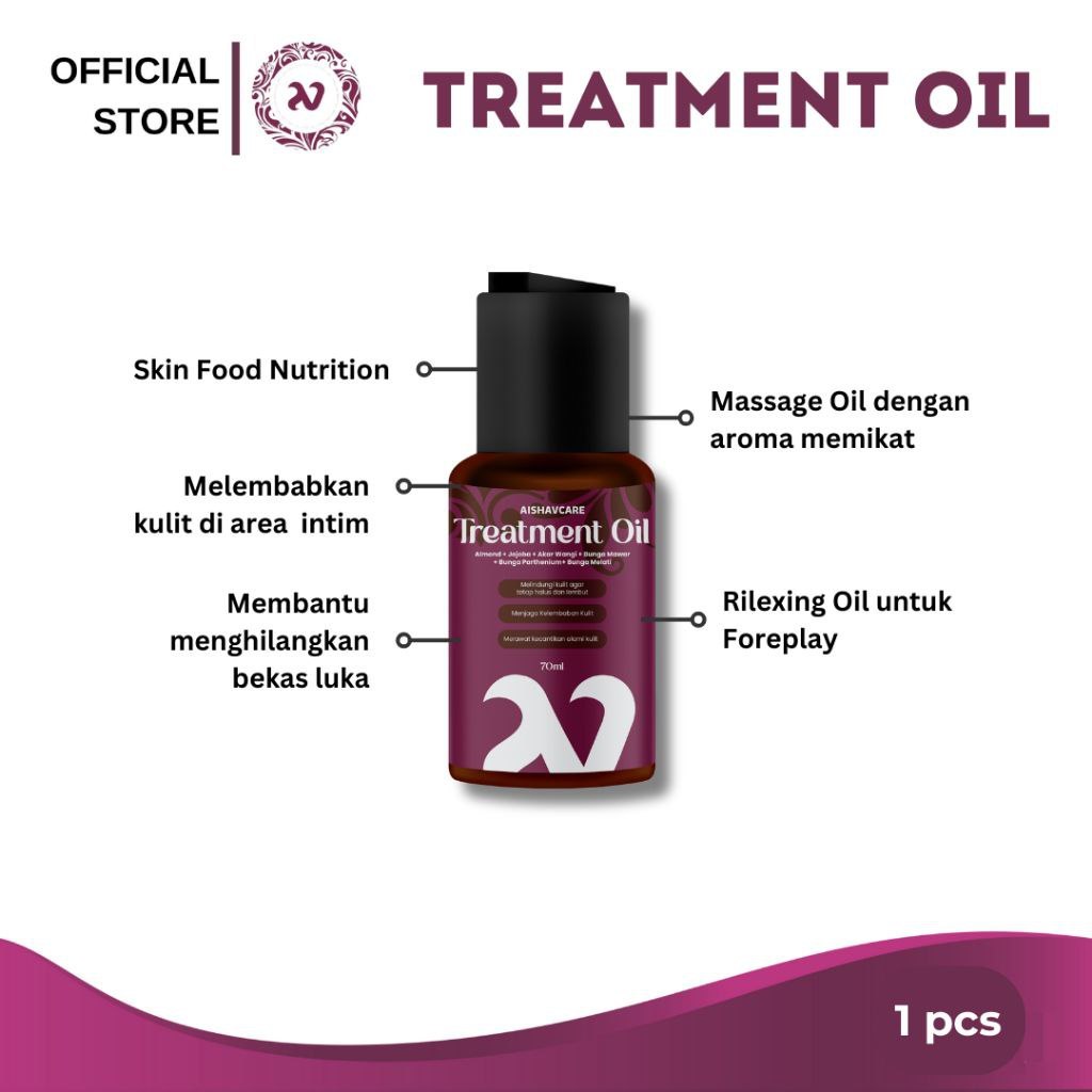 Aisha v care Treatment Oil - Skincare Oil Massage Oil Cleansing Oil Herbal Oil