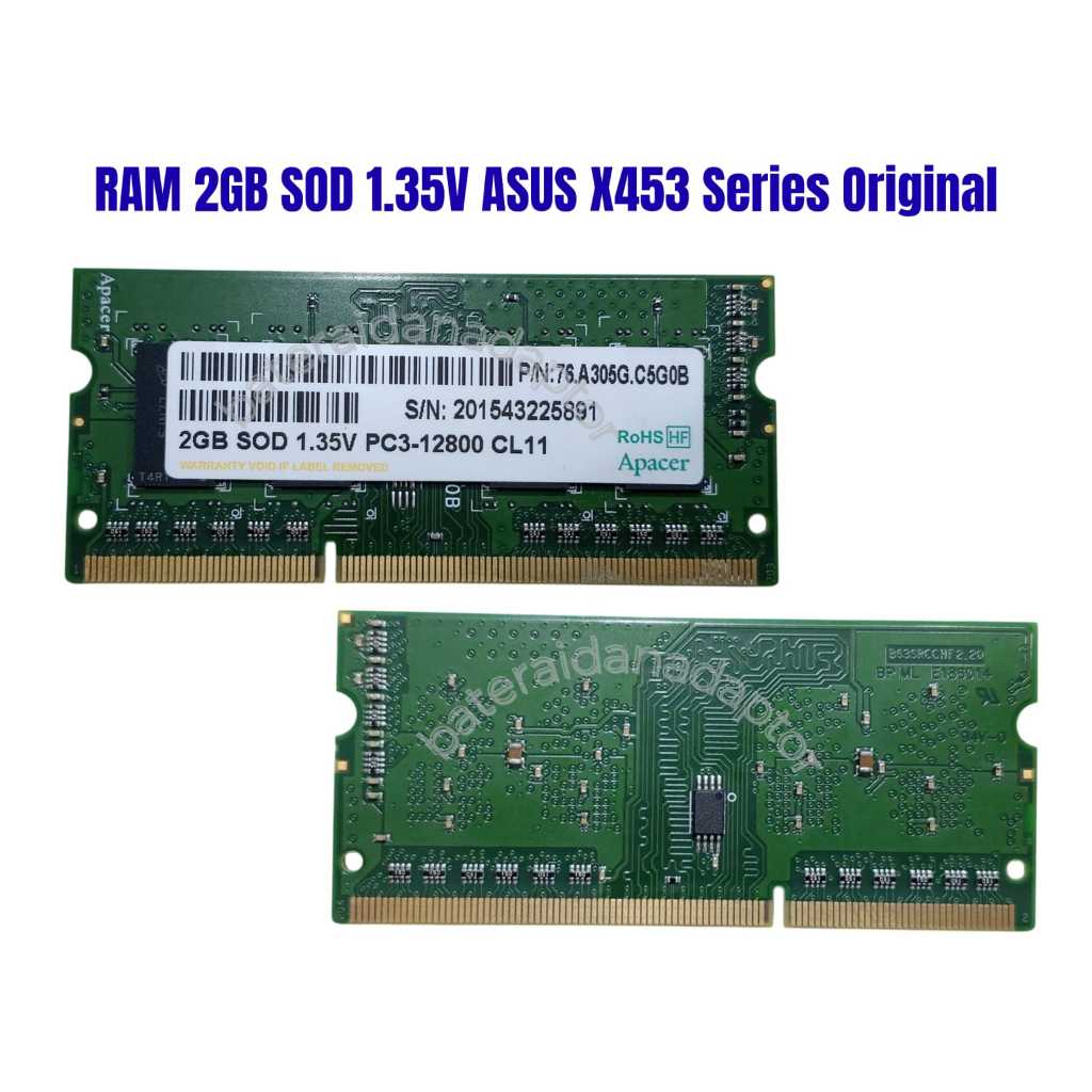 RAM 2GB SOD 1.35V P/N 76.A305G.C5G0B Laptop ASUS X453M X453MA X453S X453SA Original