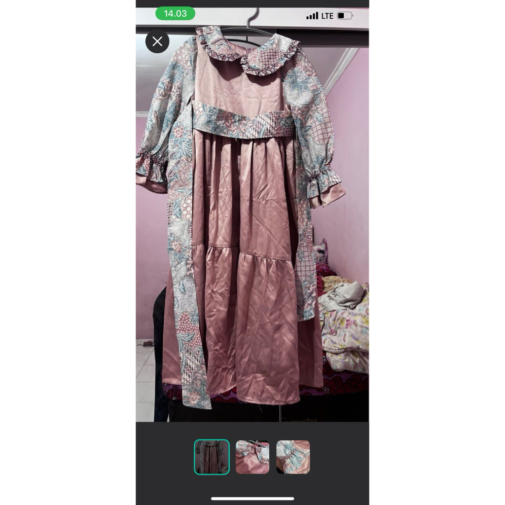 Gamis Baju Muslim Batik anak perempuan