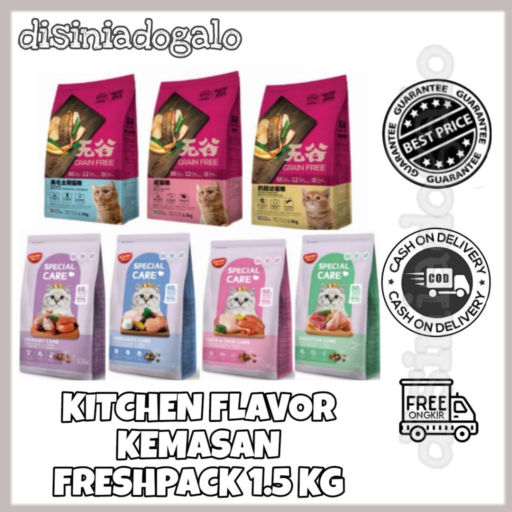 Kitchen Flavor Grain Free kemasan freshpack 1.5 Kg