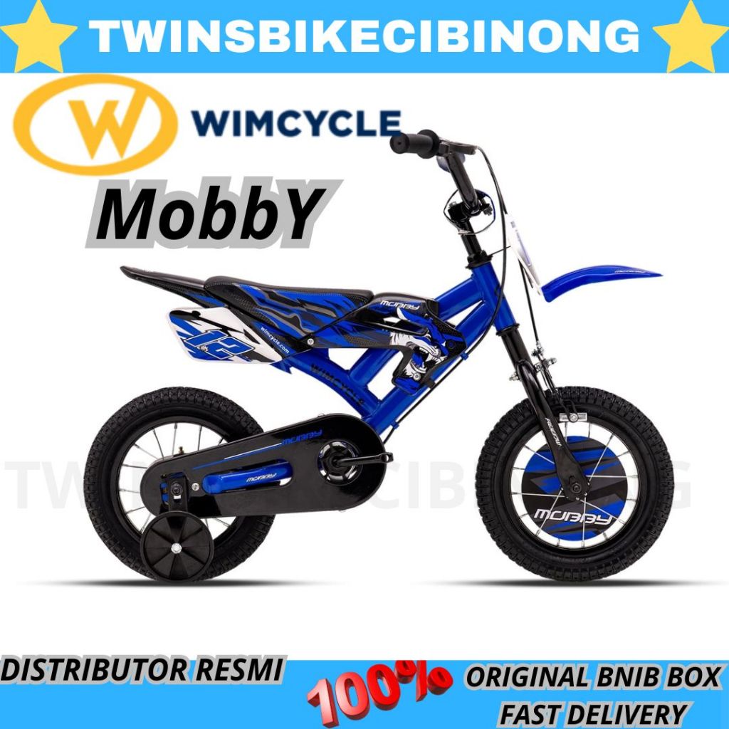 Sepeda Anak Laki Laki Wimcycle 12 Cross MOBBY ORIGINAL