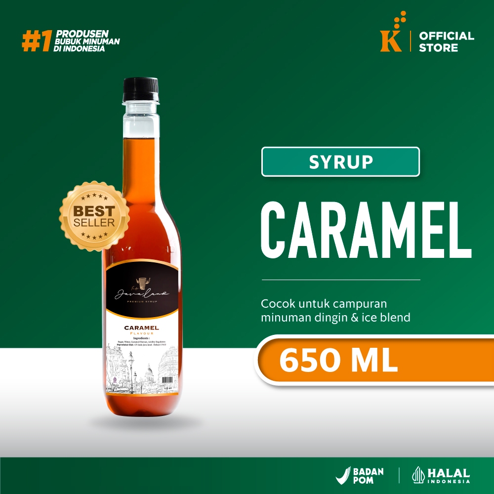 Sirup / Syrup Javaland Rasa Caramel / Karamel 650ml || Sirup Campuran Kopi