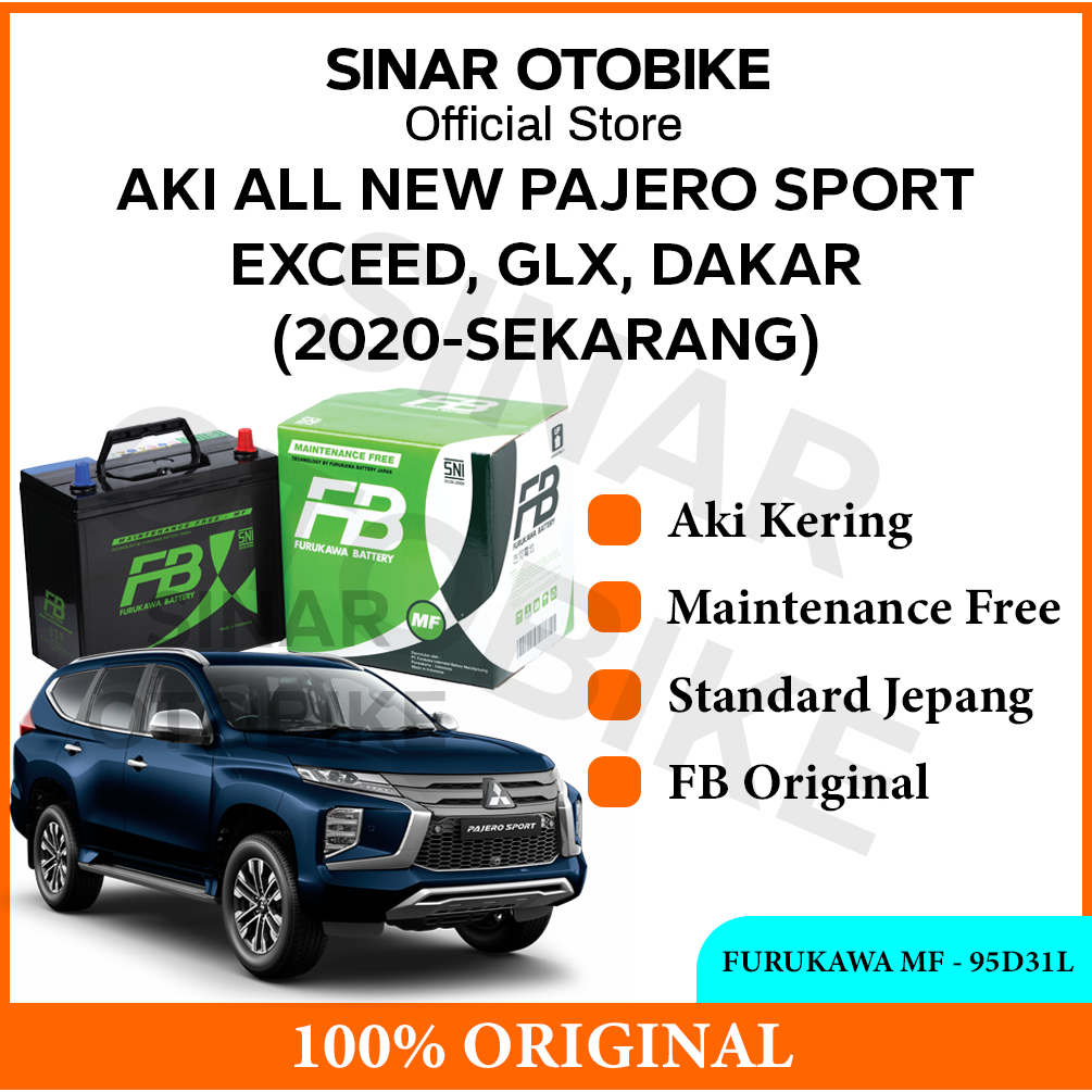 AKI PAJERO SPORT 2020 DAKAR FURUKAWA BATTERY MF KERING 95D31L 80AH