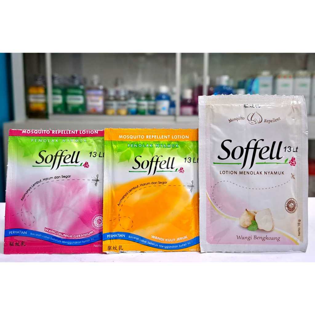 SOFFELL 1 SACHET All Varian - Melindungi Tubuh Dari Gigitan Nyamuk dan Serangga