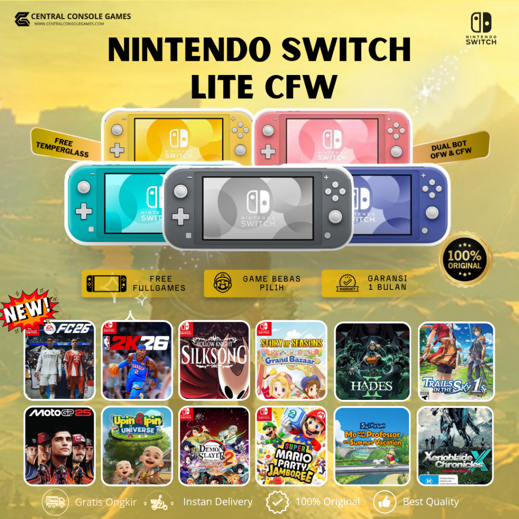 Nintendo Switch Lite CFW [SECOND] Full Set Full Games