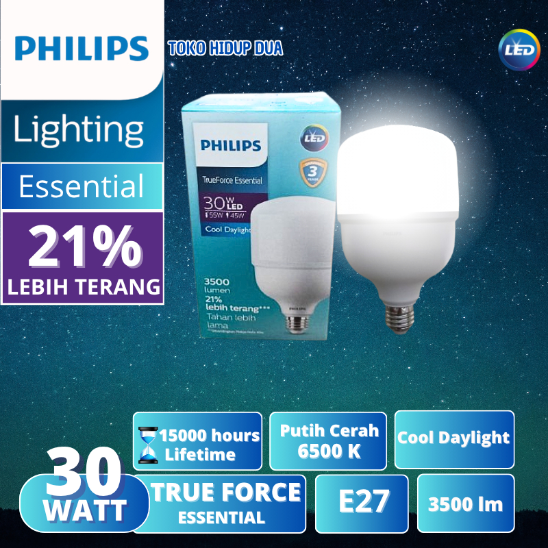 LAMPU PHILIPS LED CAPSULE 30W 30 WATT KAPSUL PHILIPS TRUE FORCE ESSENTIAL ASLI ORIGINAL
