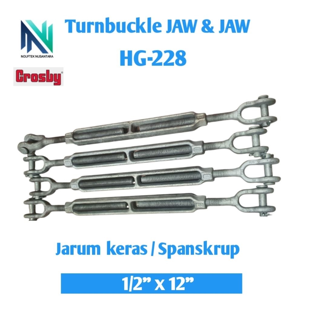 Turnbuckle Jaw & Jaw HG228 1/2" x 12" CROSBY Original