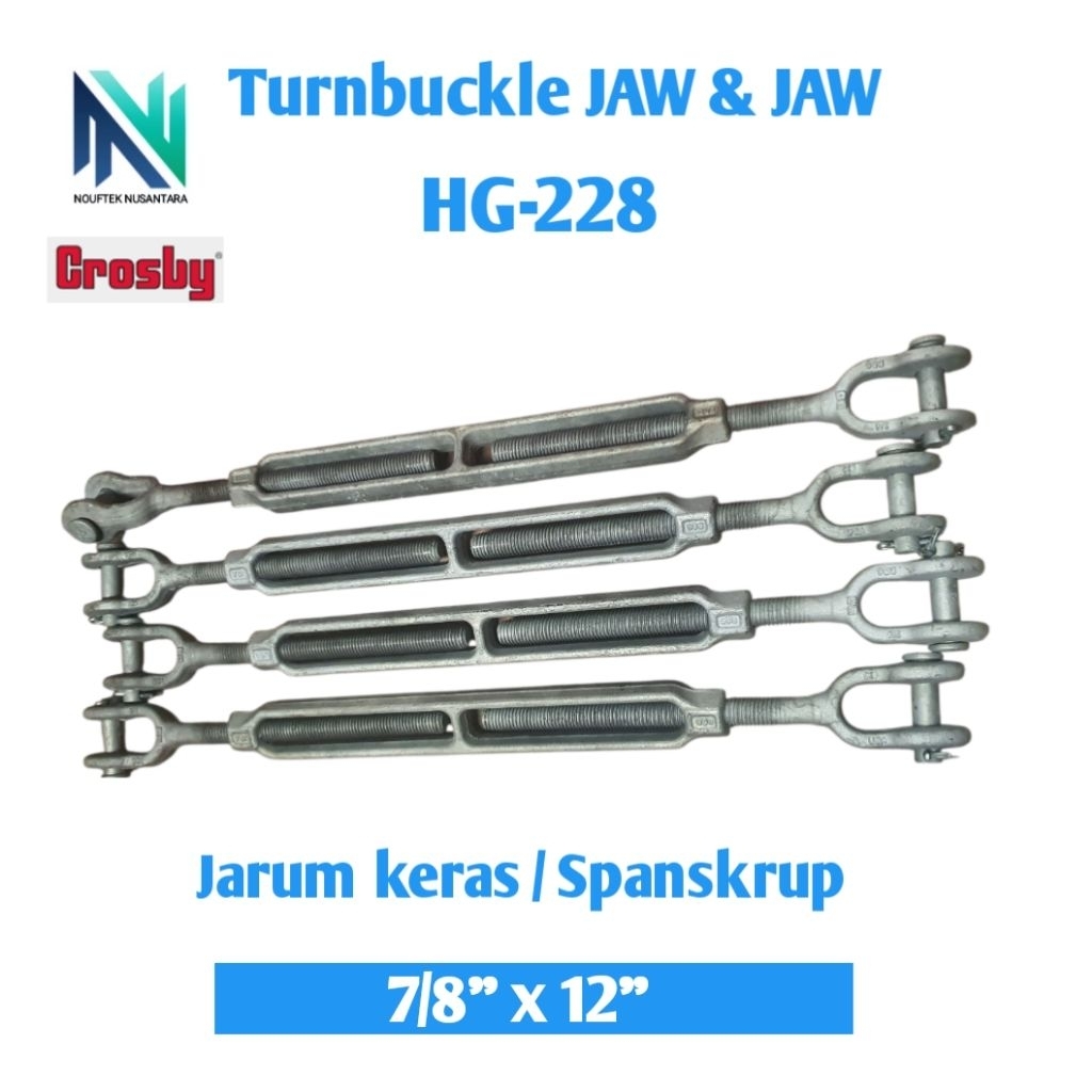 Turnbuckle Jaw & Jaw HG228 7/8" x 12" CROSBY Original