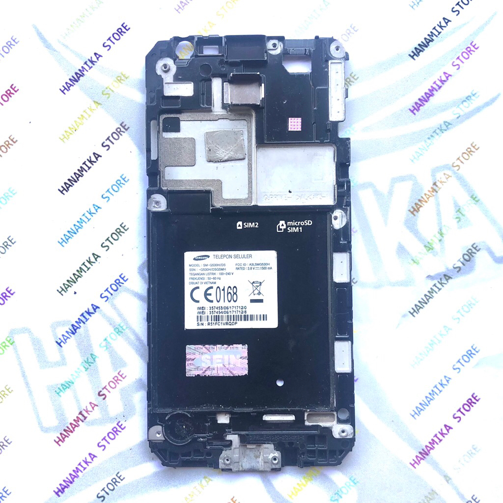 frame / tatakan lcd / tulang tengah samsung galaxy grand prime / G530 ori copotan