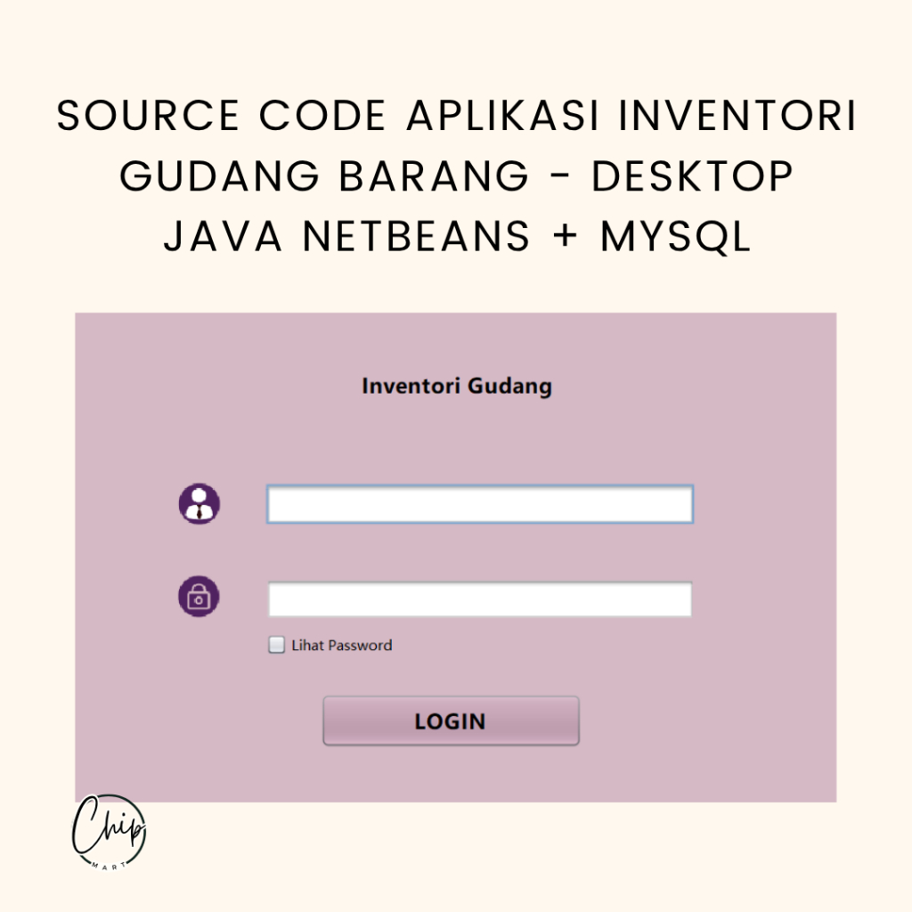 Source Code Aplikasi Inventori Gudang Barang - Desktop Java NetBeans + MySQL