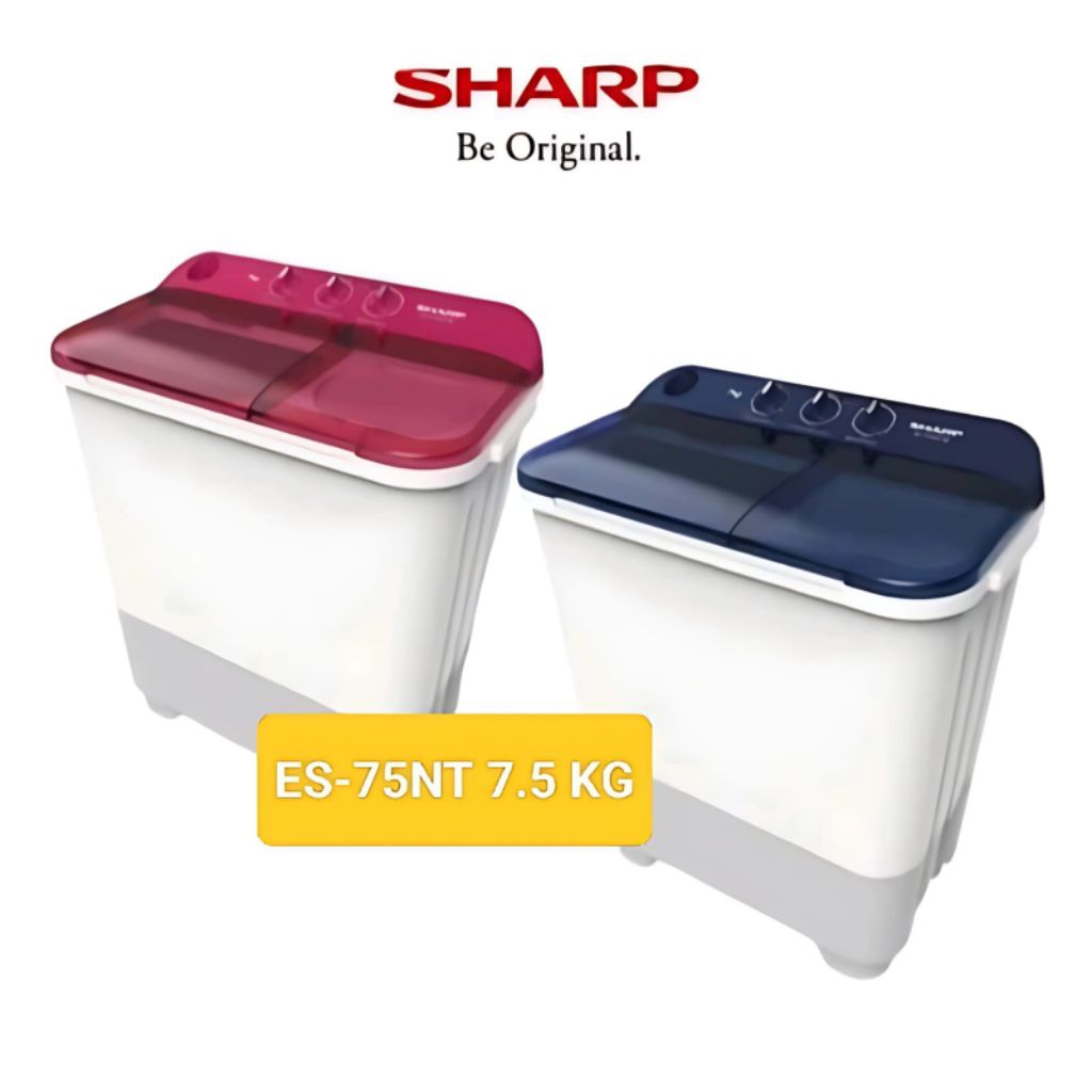 MESIN CUCI  SHARP ES-75NT 2 TABUNG (7,5 KG)