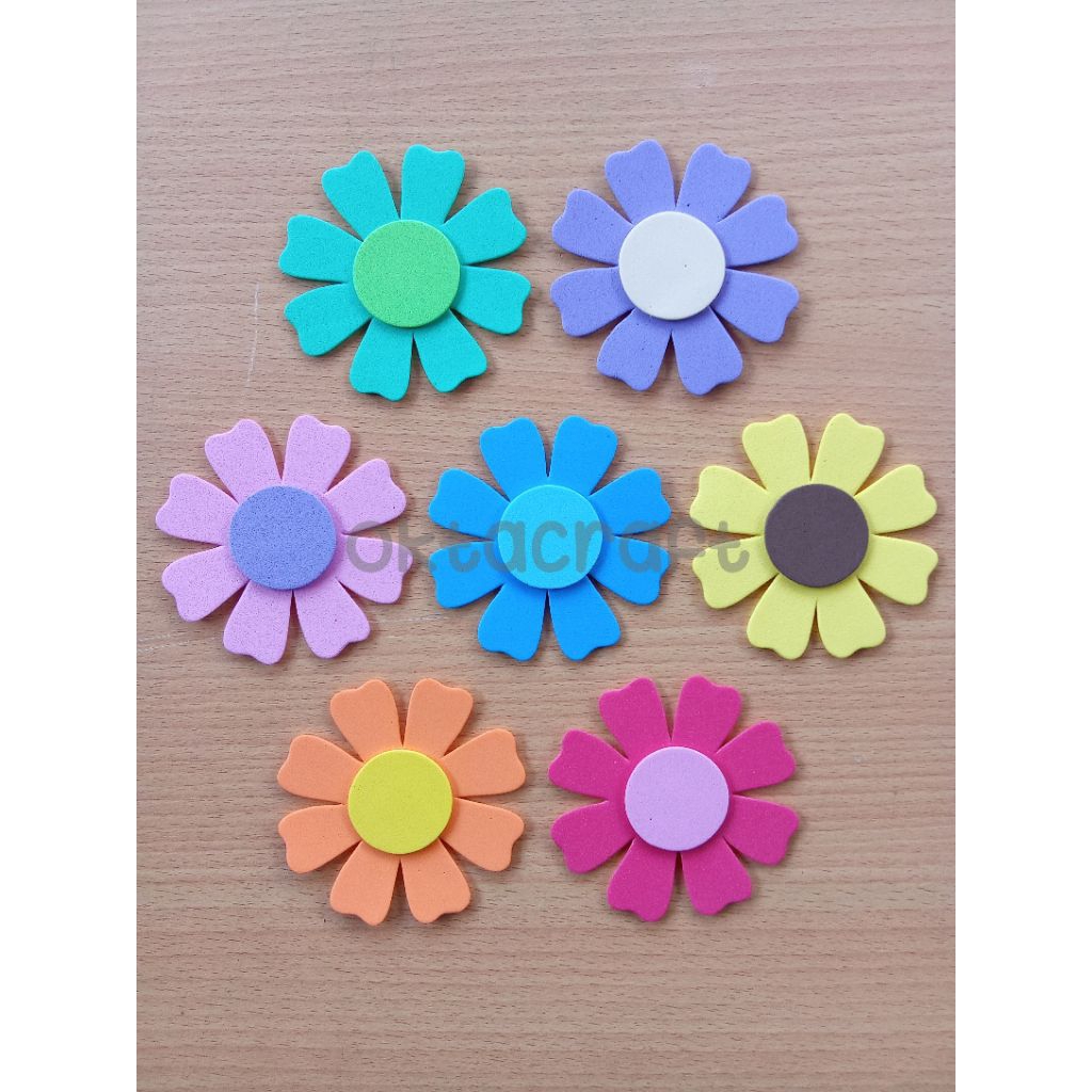 1 pcs/hiasan bunga bahan spons eva/hiasan rumput/hiasan dinding kelas tk/hiasan dinding kelas sd/hia