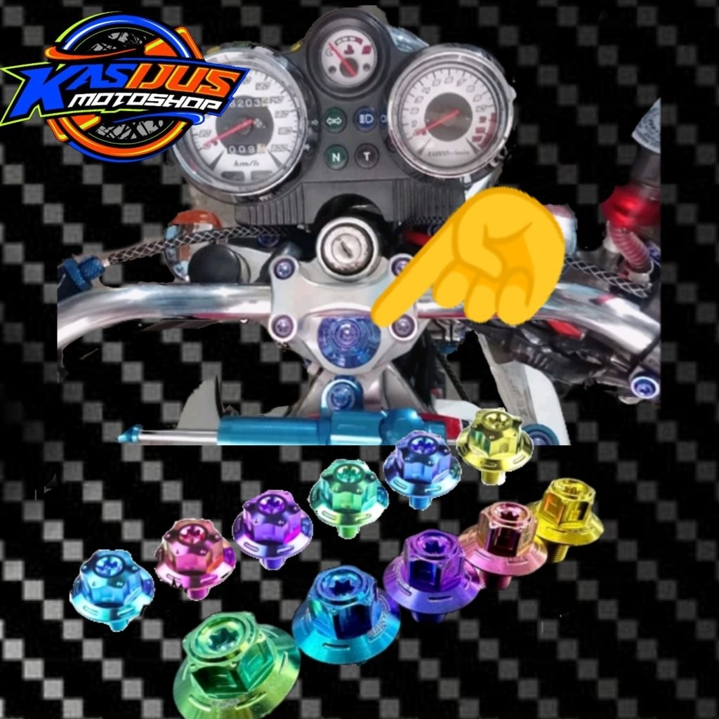 baut segitiga atas ninja r rr titanium baut homstir ninja rr r titanium