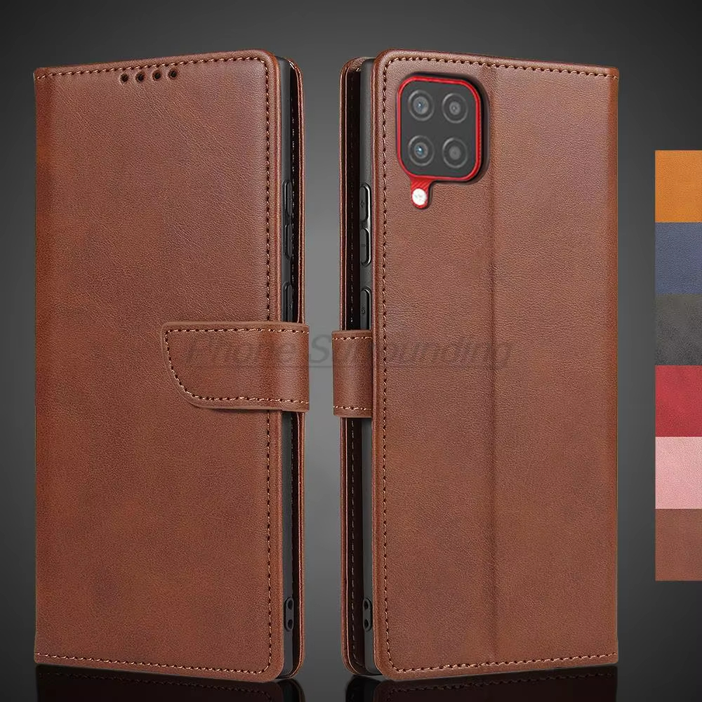 [ Samsung A12 / A22 (4G) / M12 / M32 (4G) ] Leather Flip Case Wallet Viseaon Book / Case Flip Buka T