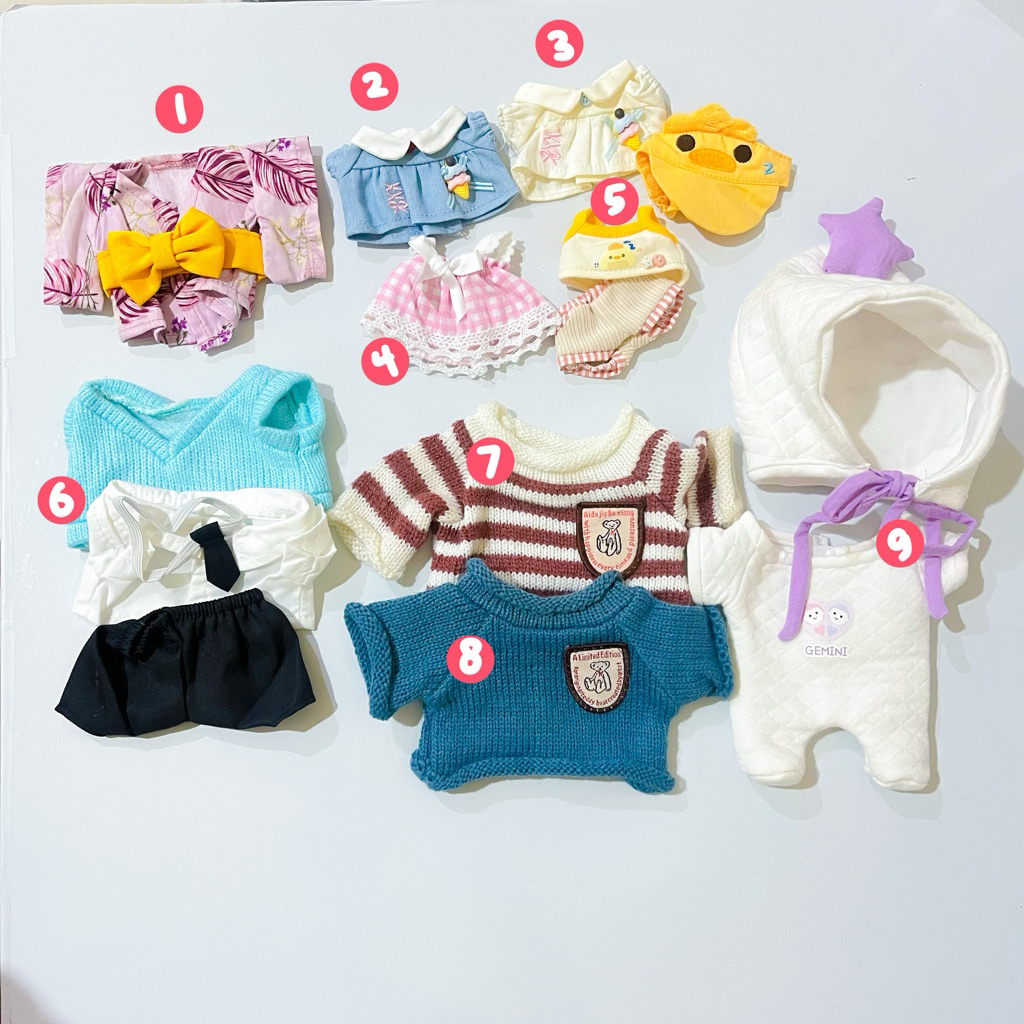 [10CM|| 15CM || 20CM] DOLL CLOTHES PRELOVED | 10CM 15CM 20CM Doll clothes Baju boneka dollthings | 1