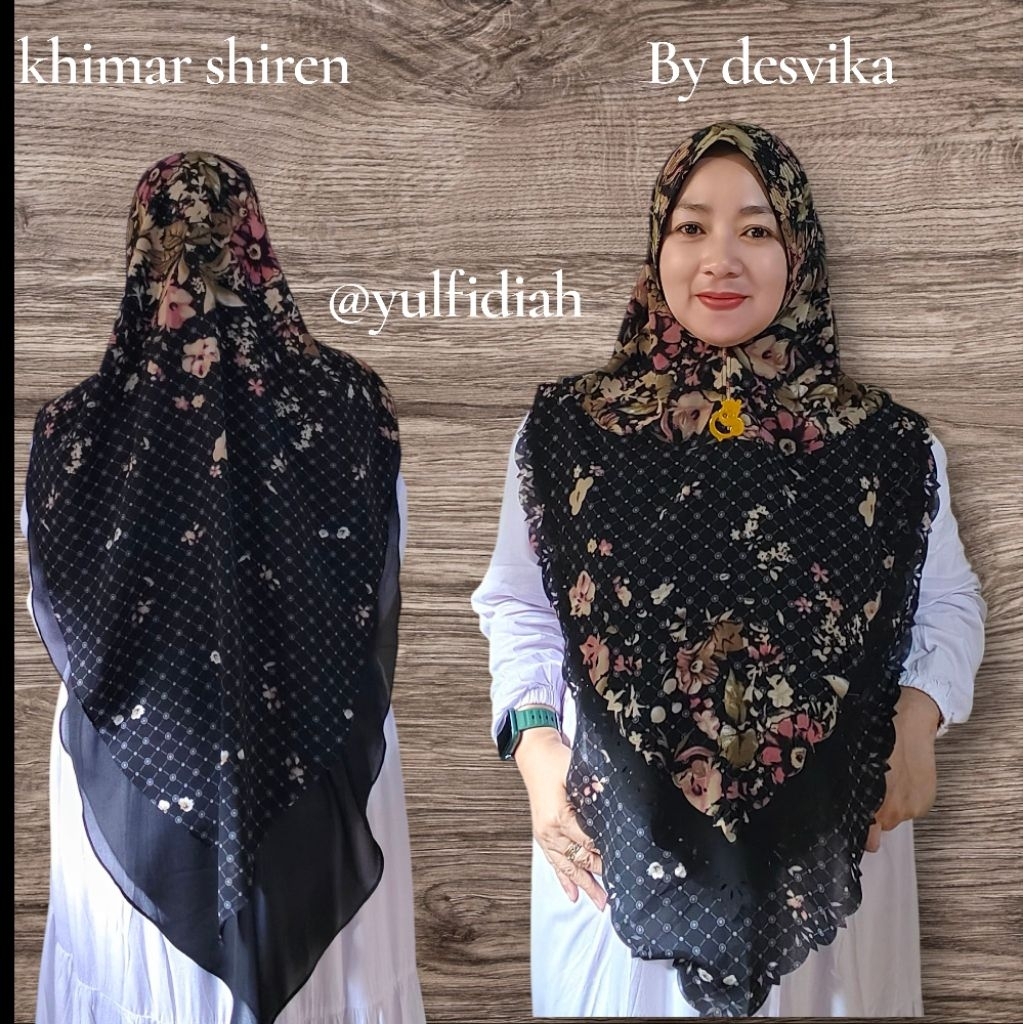 Khimar motif shiren by desvika matt ceruty printing