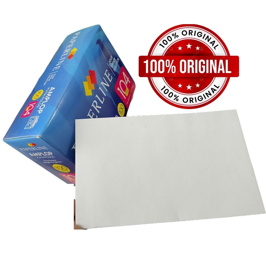 Amplop paperline white plain envelope 104pps