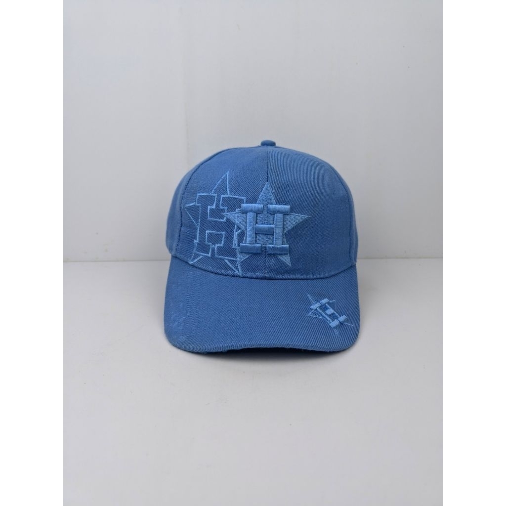 Topi MLB Houston Astros Stars Logo Blue 6 Panel Simpel Skena Baseball Bisbol