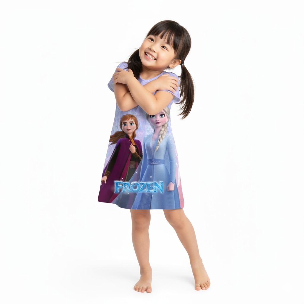 Dress Frozen terbaru usia 1 sampai dewasa