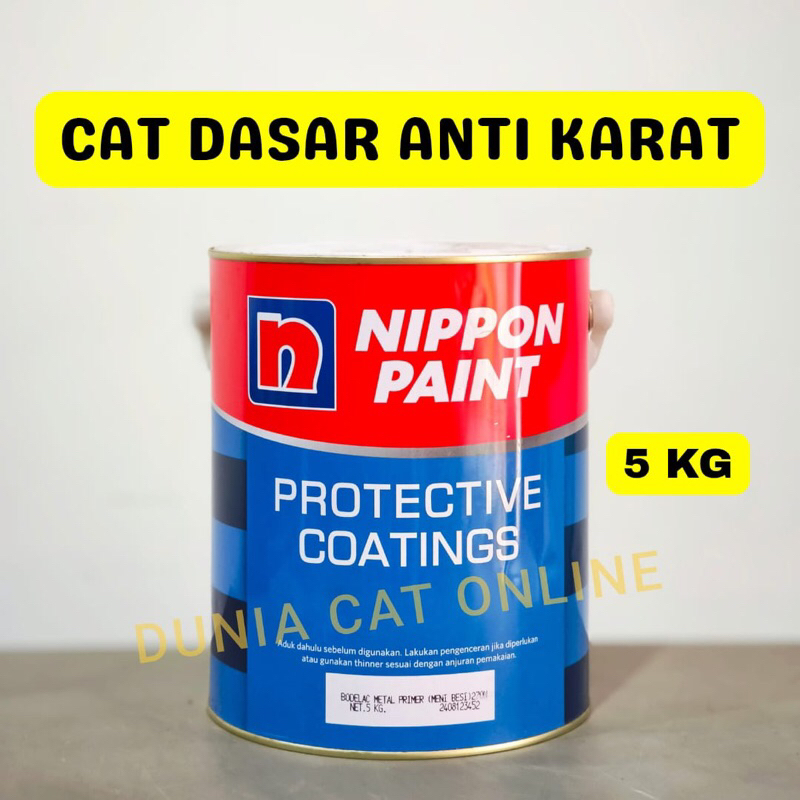 CAT DASAR ANTI KARAT 5KG BODELAC / CAT MENI BESI / CAT DASAR ANTI KARAT NIPPON PAINT/ TERSEDIA 2 WAR