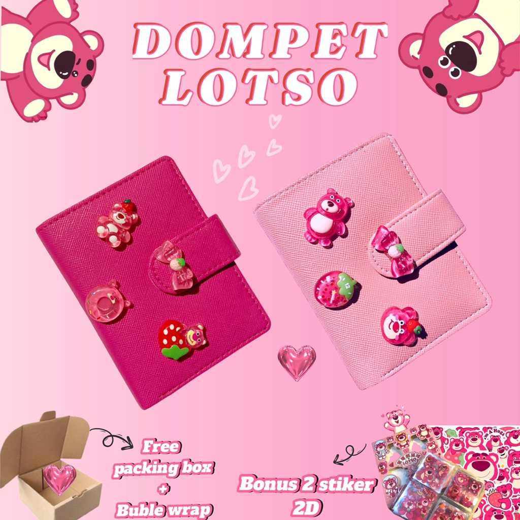 Dompet Lotso/Dompet kartu/Dompet Lotso Miniso/ Dompet Kartu Lotso Lucu