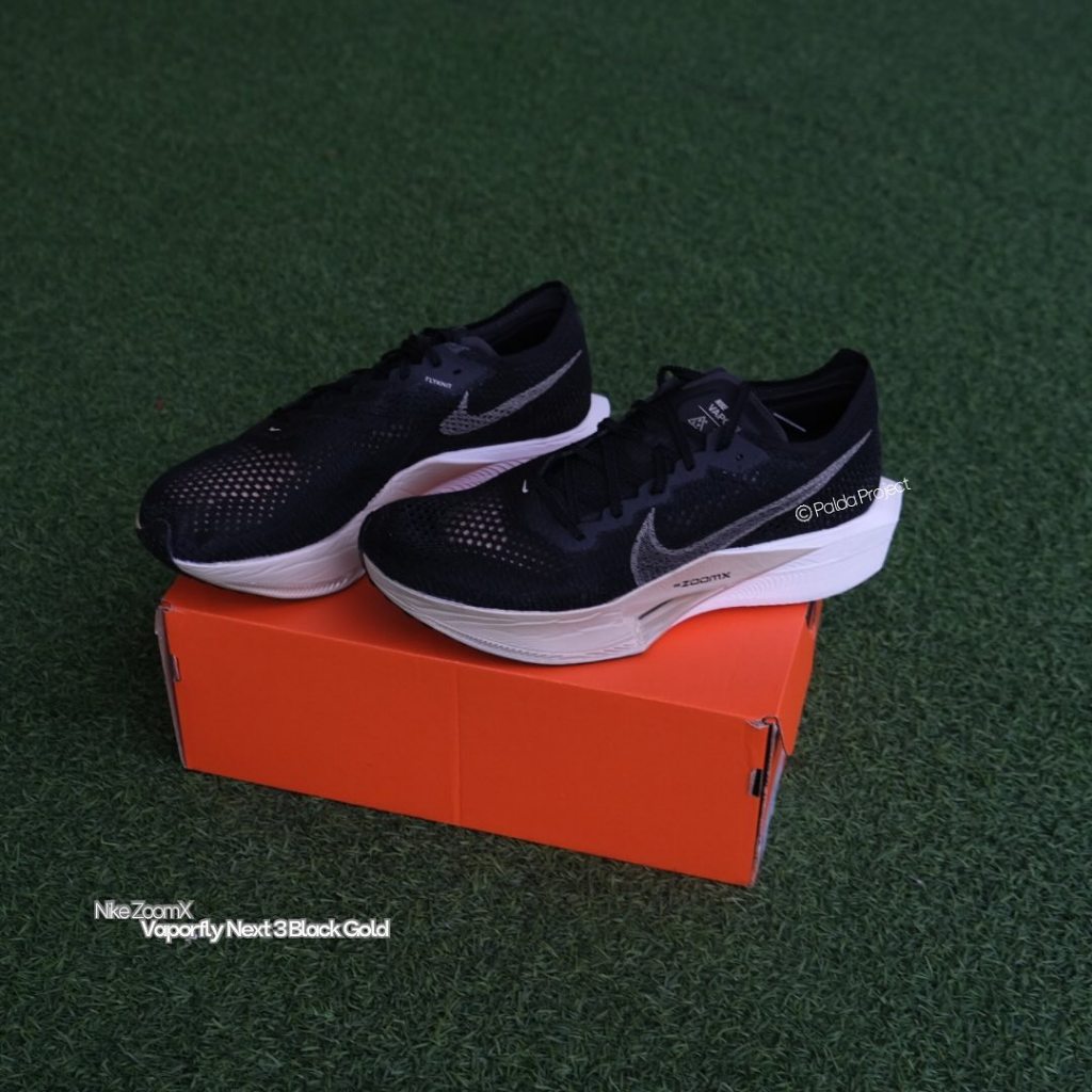 Sepatu Running Pria ZoomX Vaporfly Next% 3 Black Gold 100% Authentic