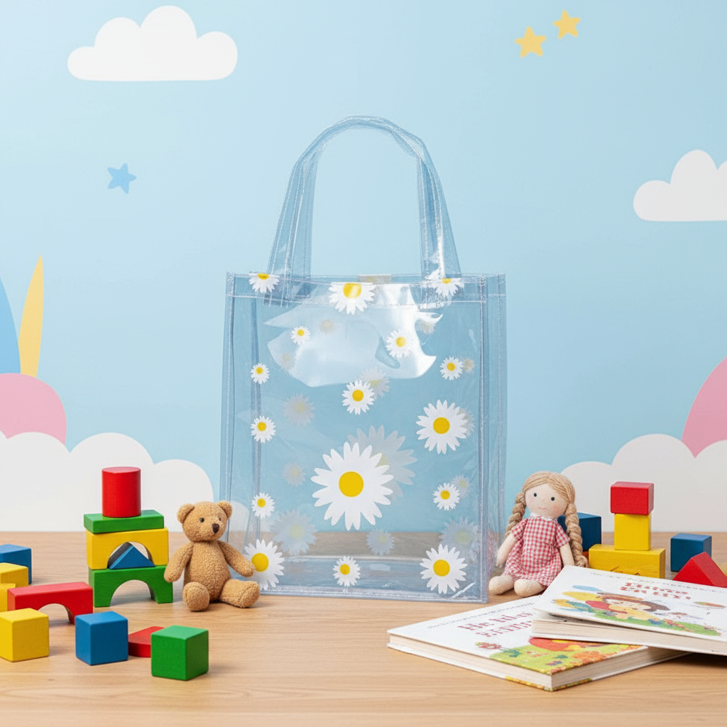 Tas Full Mika Transparan Motif Bunga