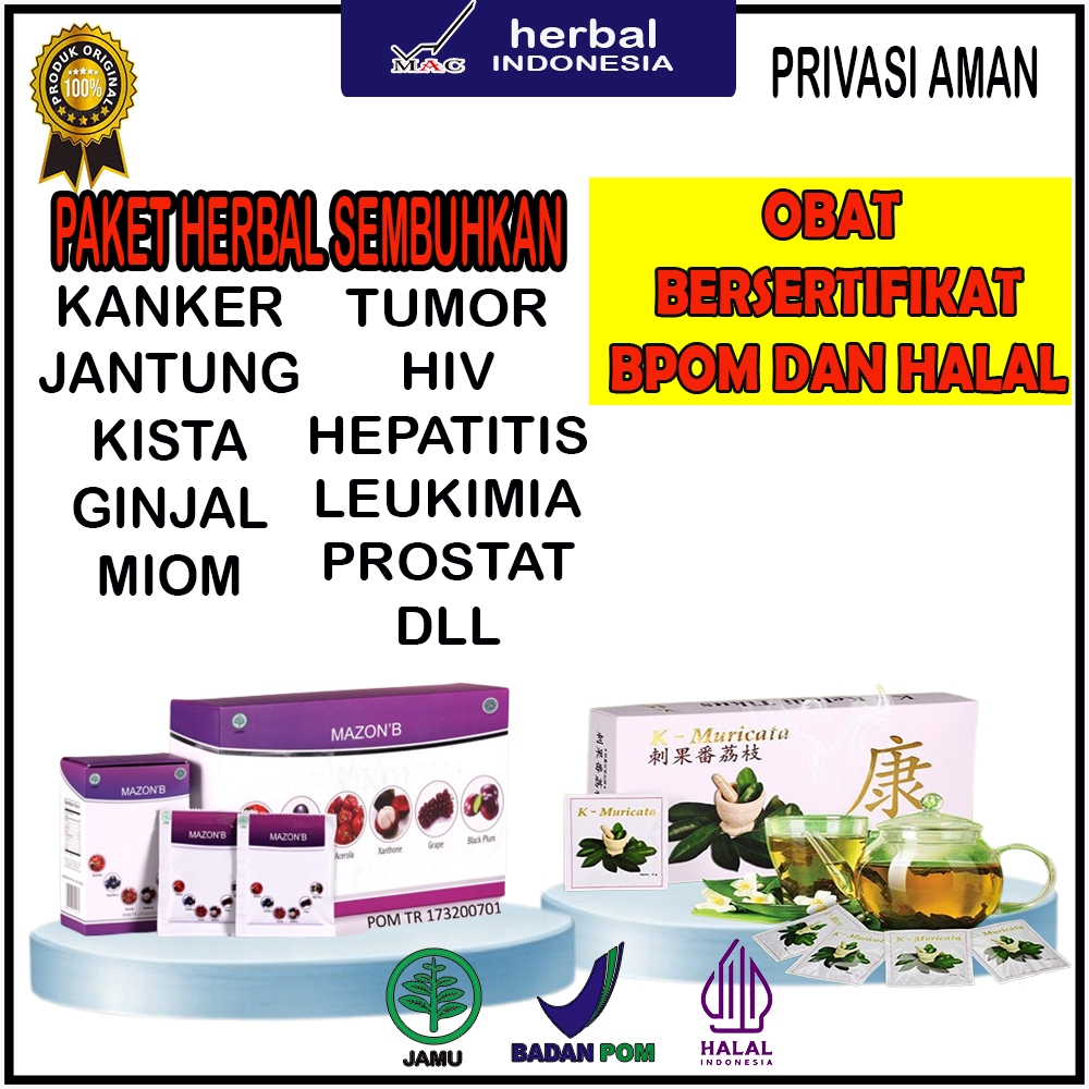 K Muricata dan Mazon B ORIGINAL Obat Herbal Kista dan Miom Terbukti Ampuh Mengobati Kanker Serviks S