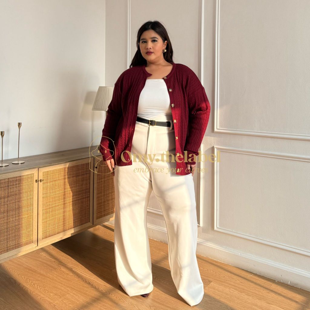 Amelia Cardigan ━ Cardigan Cable Wanita Premium Jumbo/ Super Jumbo/ LD110/LD120/LD130/LD140/LD150