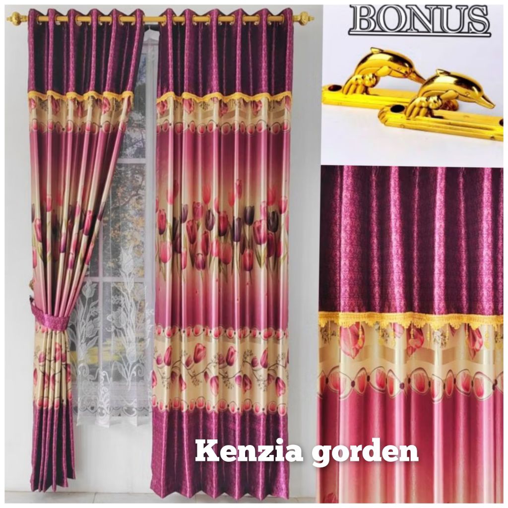 Gorden Poni tempel Jendela Rumah model terbaru Tinggi 230cm