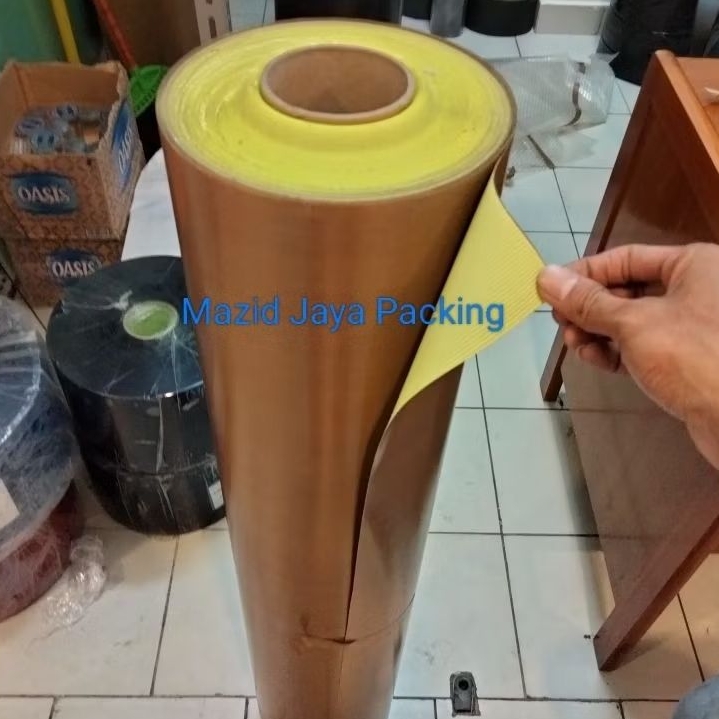 PTFE Glass Cloth/Kain Teflon Ptfe Tahan Panas 0.08mm ( Ada Lem )