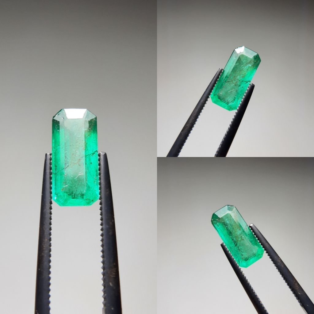 Natural Emerald Beryl Batu Zamrud Jamrud Warna Hijau Cutting Kotak Panjang Bukan Ruby Sapphire Diamo
