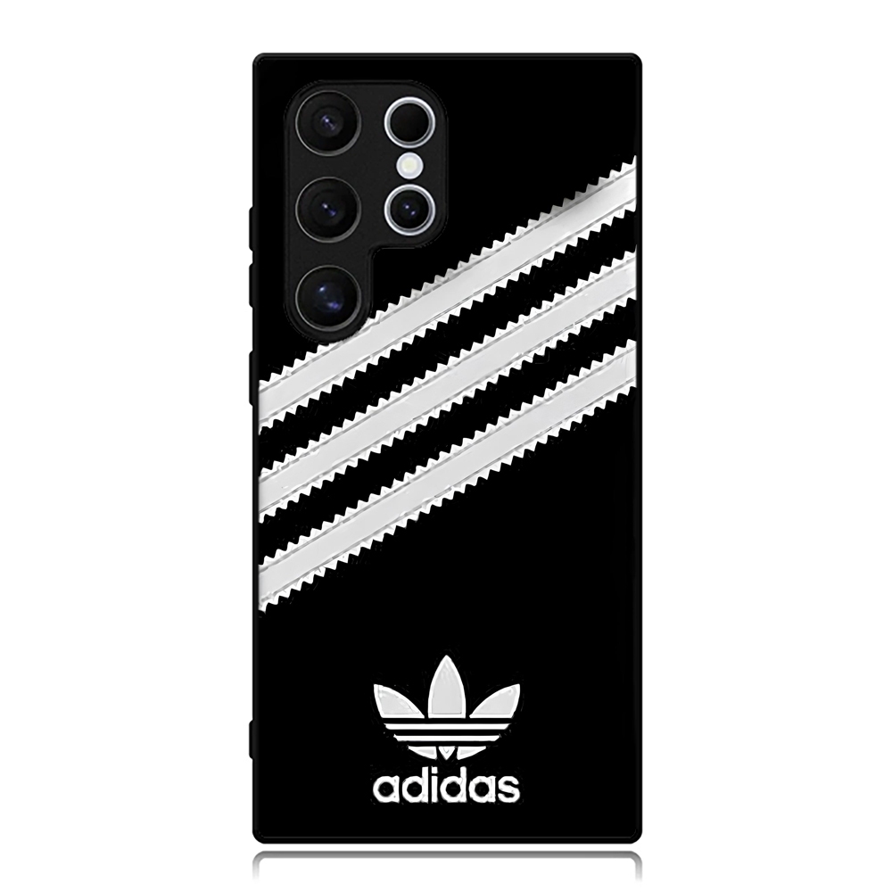 Samsung Case S25 S24 S23 S22 S21 S20 S9 S8 S7 S6 Ultra Plus FE Edge Softcase Adidas Black