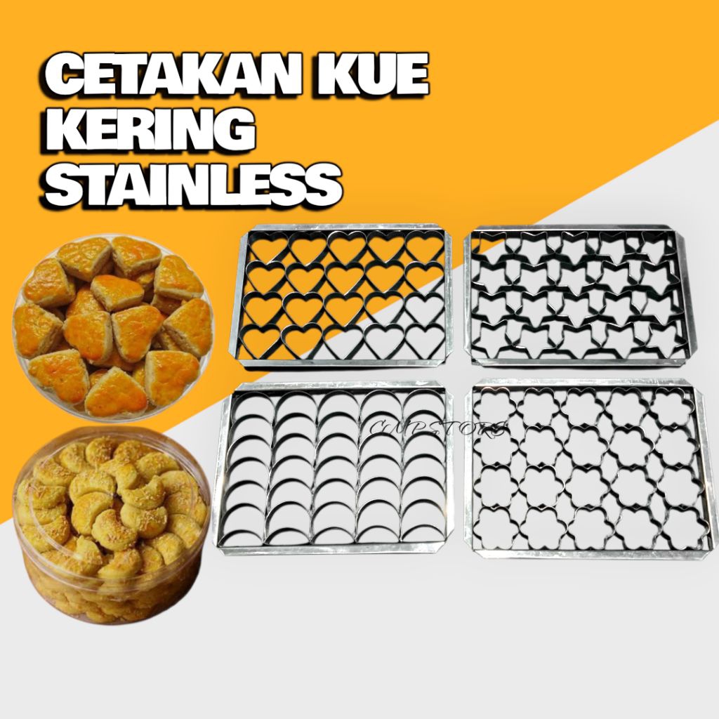 cetakan kue kering/cetakan kue nastar/cetakan kue kacang/cetakan kastangel stainless berbagai bentuk