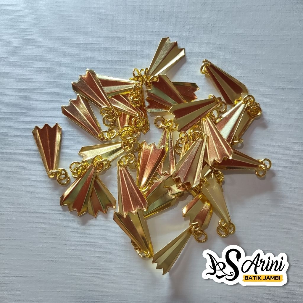 [ARINIbatik] Ronce Ekor Seluang, aksesoris tengkuluk, hiasan tengkuluk, selendang batik Jambi