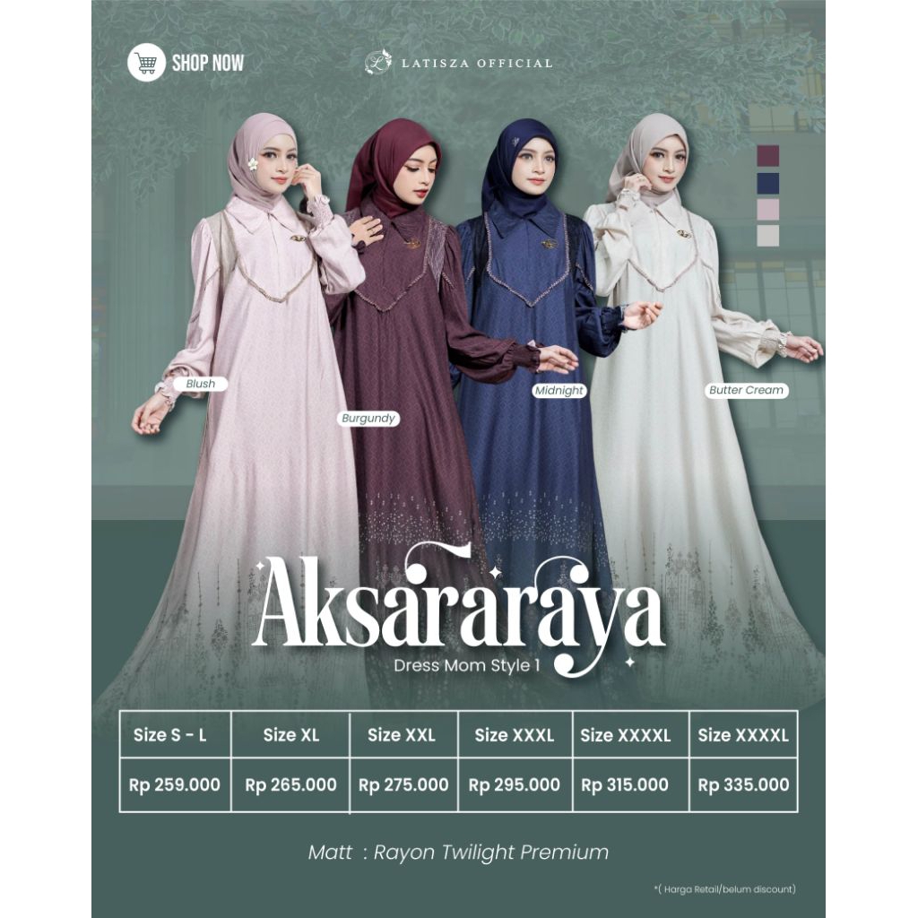SARIMBIT AKSARARAYA GAMIS MOM STYLE 1 BY LATISZA OFFICIAL, GAMIS MOM STYLE 1 SARIMBIT AKSARARAYA, SA