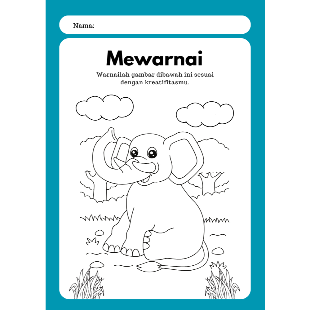 50Lembar Kerja Mewarnai Anak TK dan SD