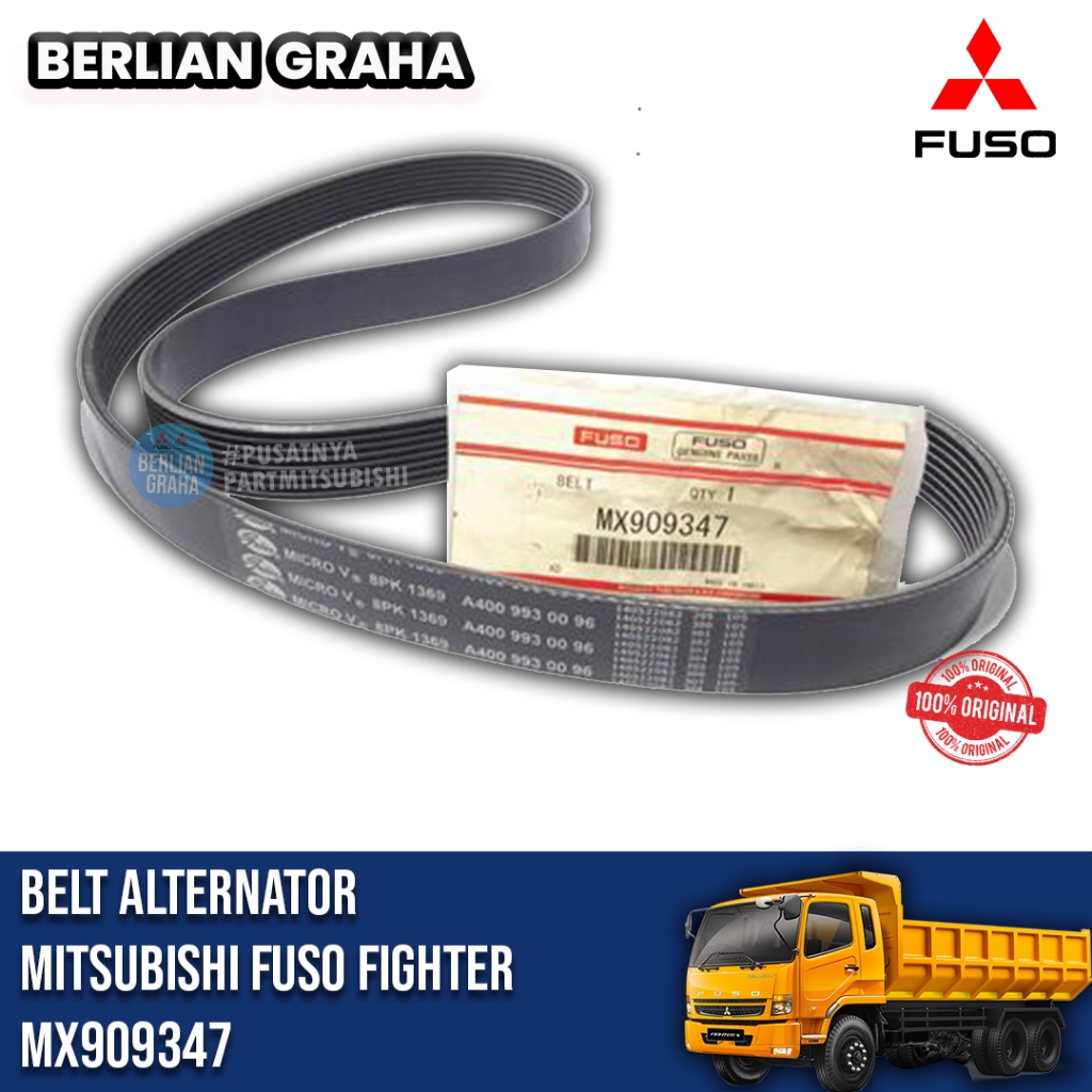 Belt Alternator Mitsubishi Fuso Fighter 100% Original Mitsubishi Fuso Genuine Parts | MX909347